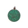 Colgante Pentagrama de cobre con toques turquesa (Tetragramaton)