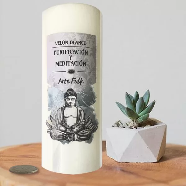 Velón blanco grande maxi – purificación y meditación ( 7 x 20 cm) 1 Velón blanco grande maxi – purificación y meditación ( 7 x 20 cm)