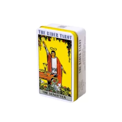 The Rider Tarot pocket en lata (bordes dorados)