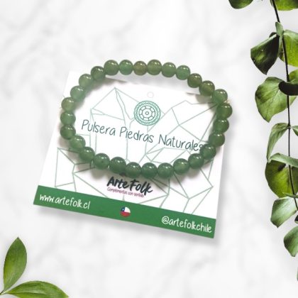 Pulsera de Aventurina verde elasticada 6 mm