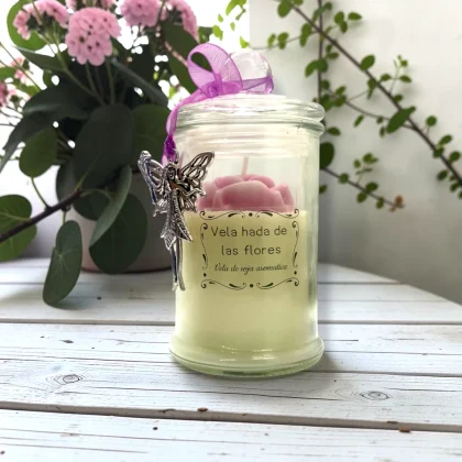 Vela soja  Hada de las flores - frasco