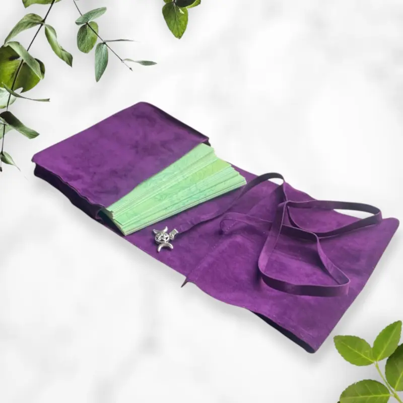 Bolsa estuche Tarot envolvente con dije - Morado 2 Bolsa estuche Tarot envolvente con dije - Morado - Imagen 2