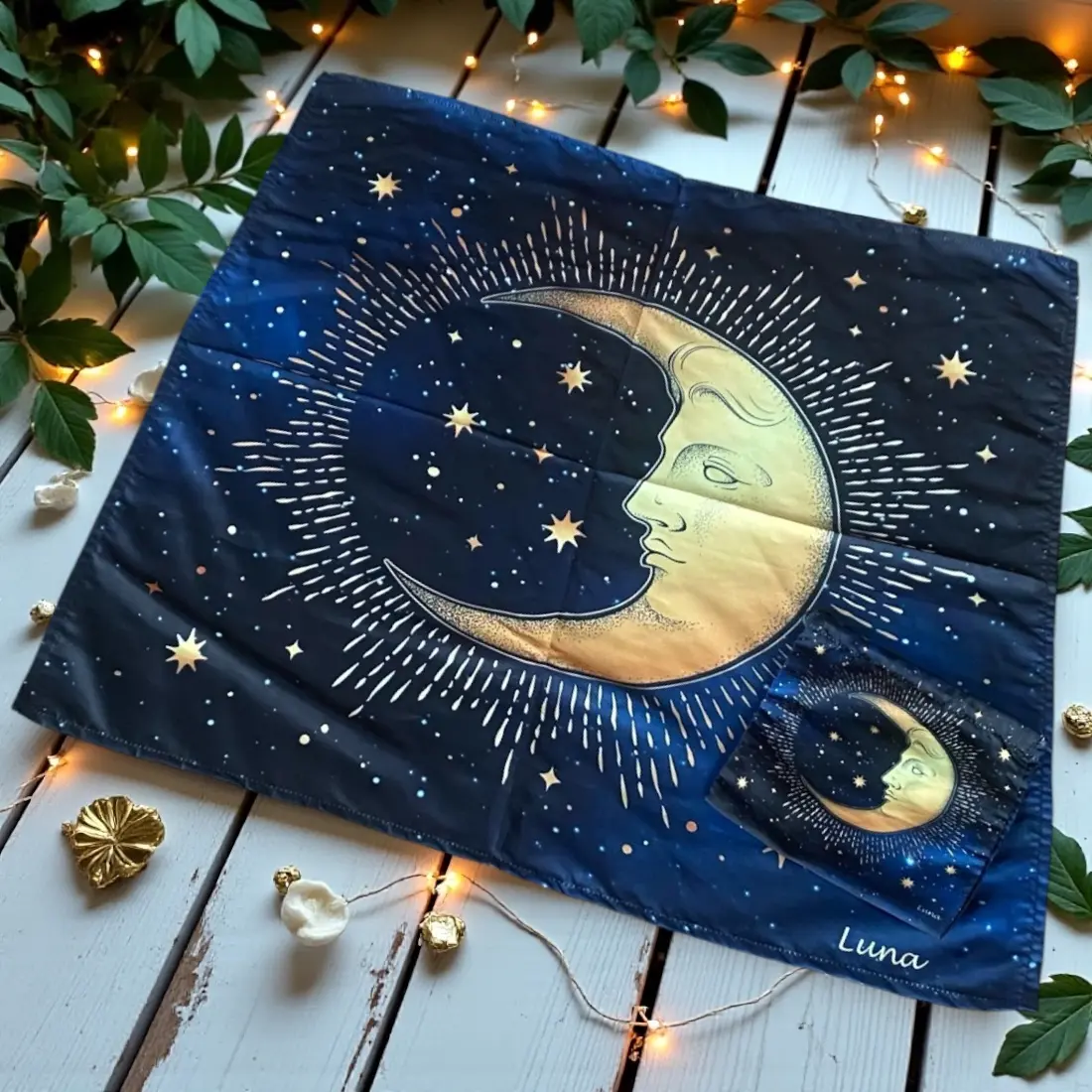 Tapete + bolsa para tarot Luna 1 Tapete + bolsa para tarot Luna