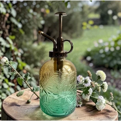 Botella rociadora diseño hojas