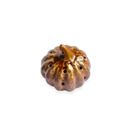 Pequeña Calabaza cerámica orificios con luz
